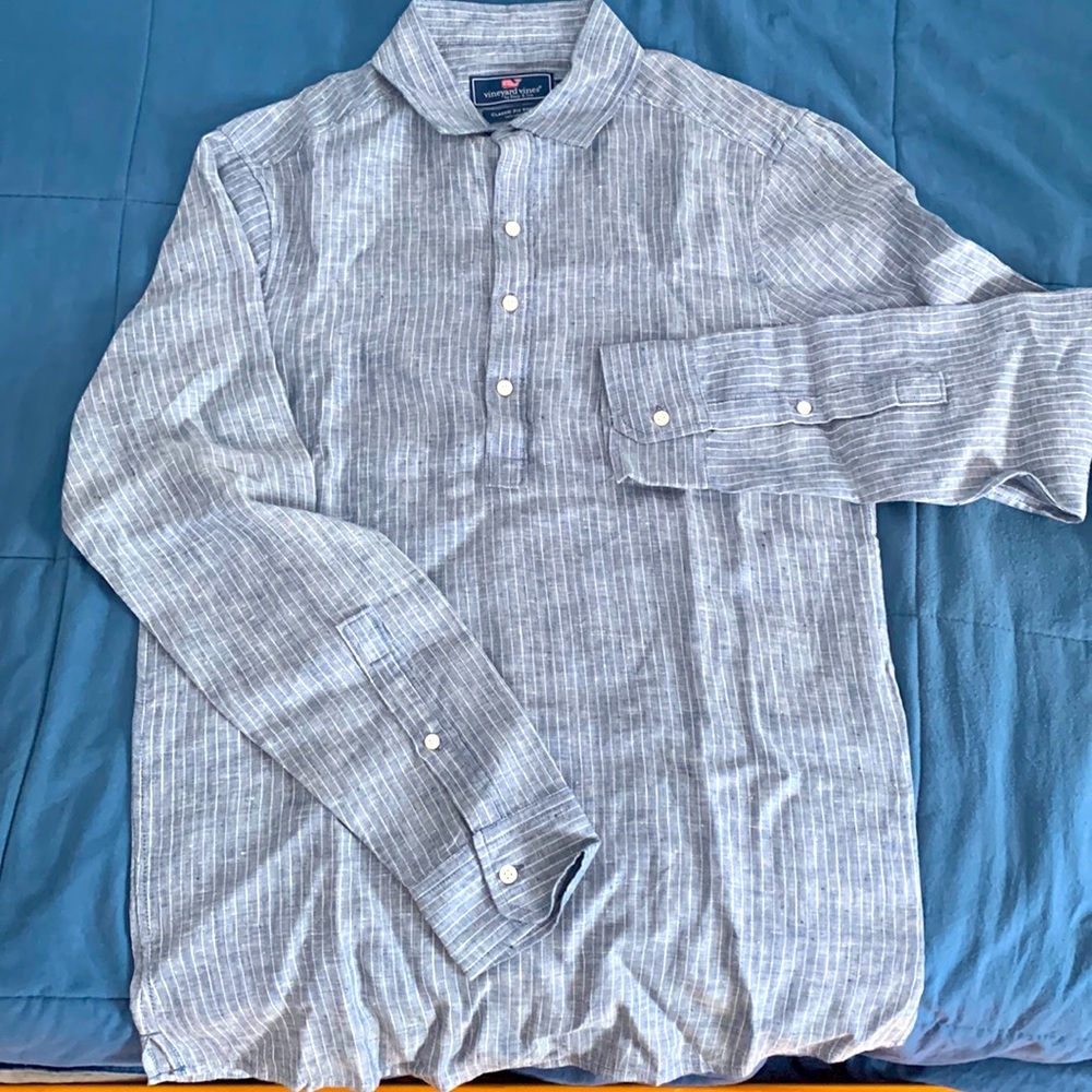 Vineyard Vines Linen Button Up Shirt